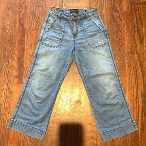 Sanctuary Denim Wide Leg Crop 71% Cotton Size Small